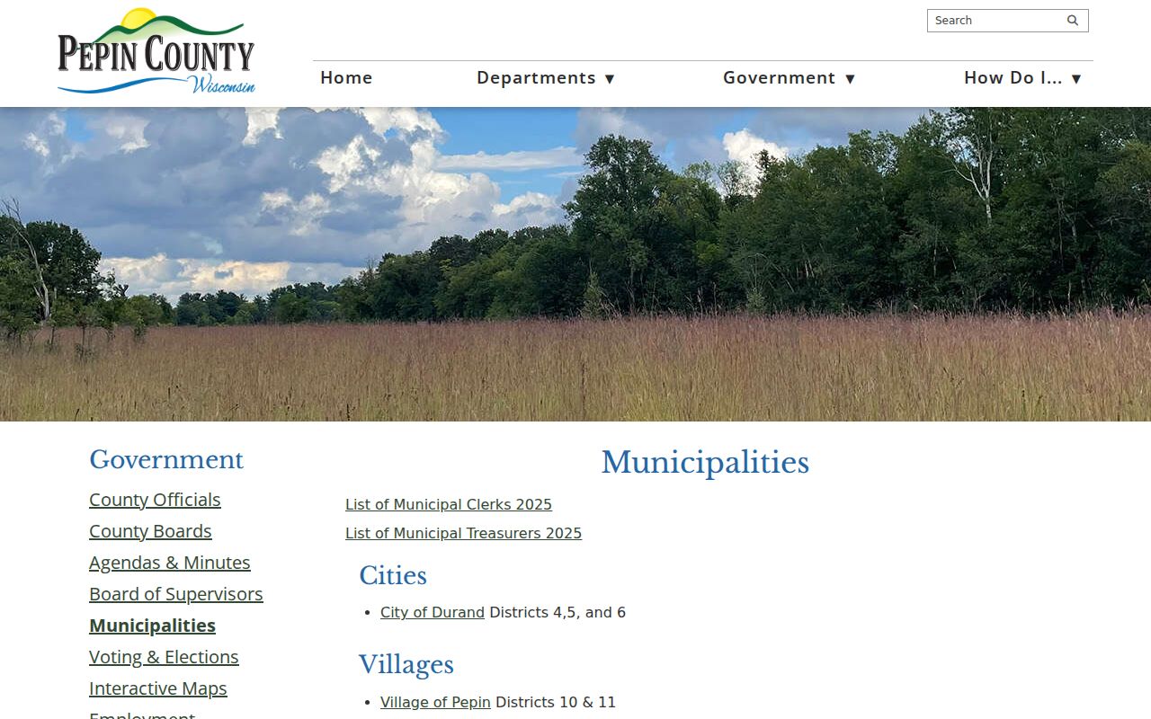 Durand court records municipal context in Pepin County